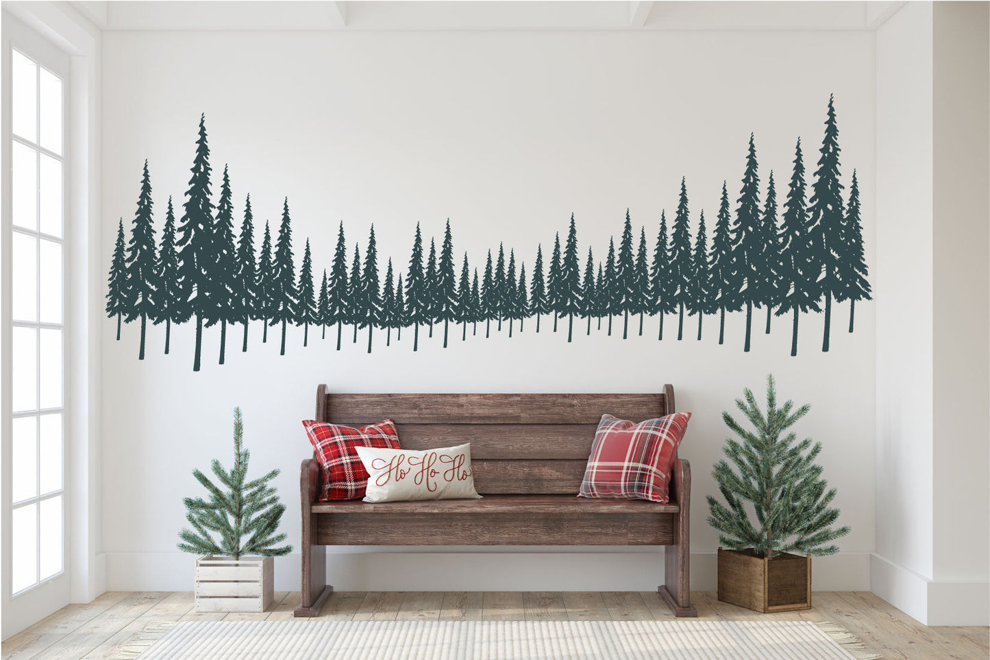 Pine Trees Forest Vinyl Home Décor Wall Decal 