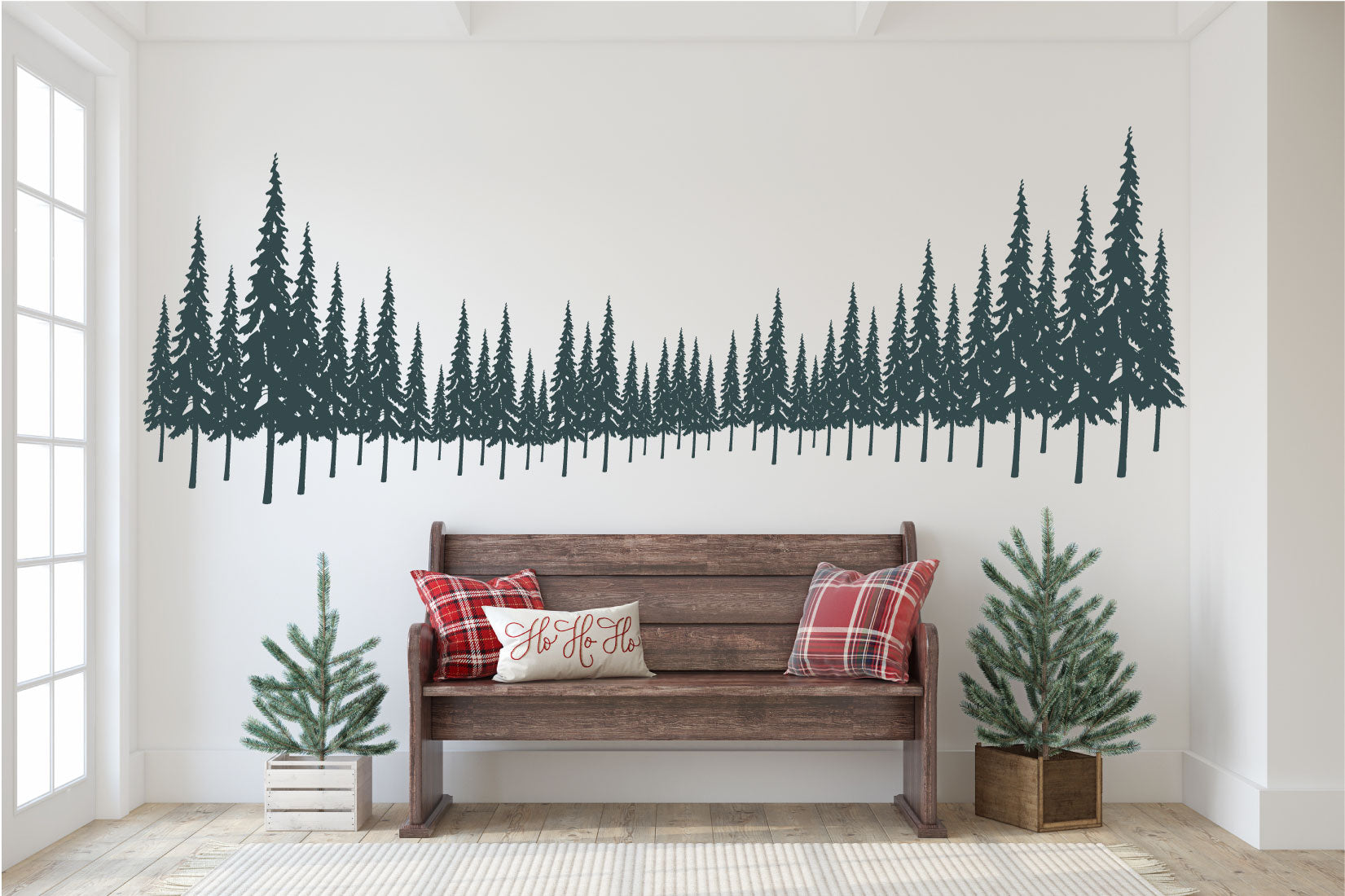 Pine Trees Forest Vinyl Home Décor Wall Decal 