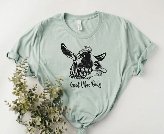 Goat Vibes Only Crew Neck T-Shirt