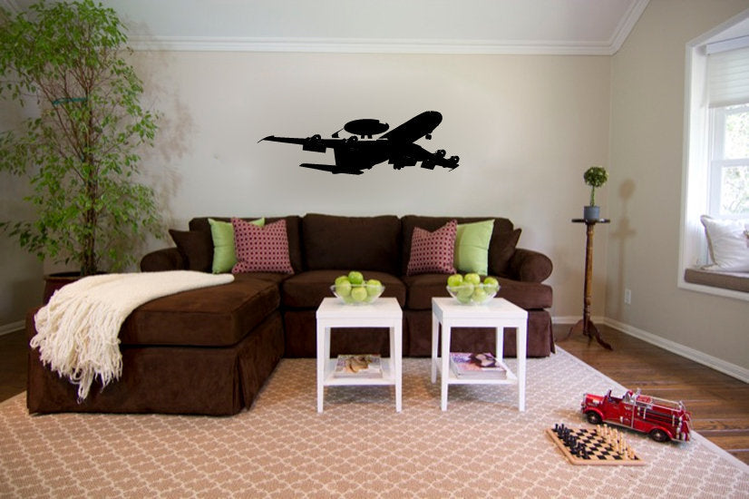 B E-3 Sentry AWACS Airplane Silhouette Vinyl Home Decor Wall Decal 