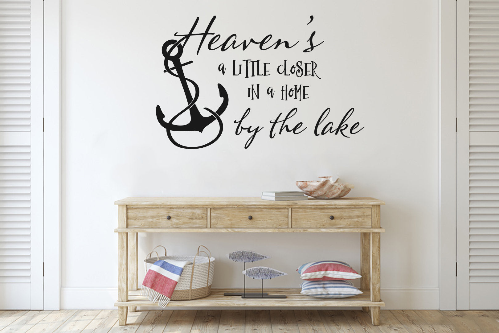 Heaven's a Little Closer In A Home By The Lake Vinyl Home Decor Wall Decal 