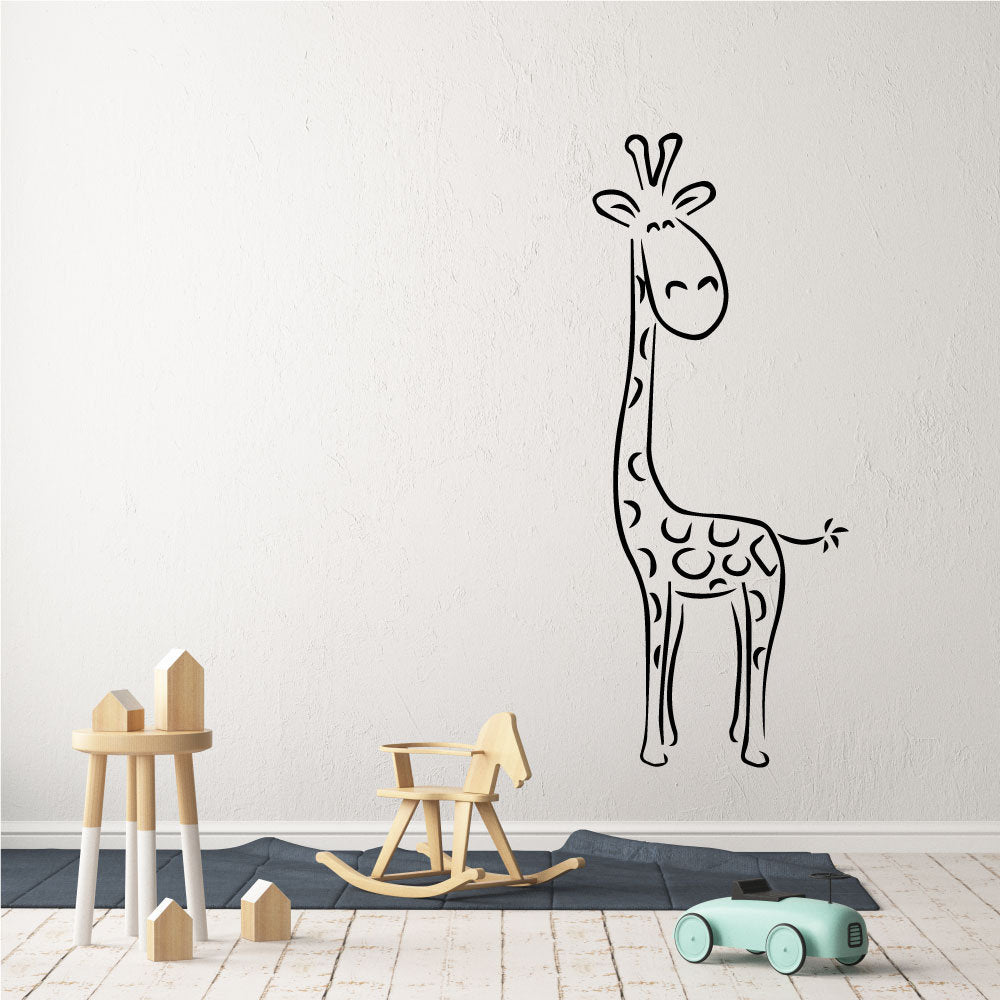 Giraffe Silhouette Vinyl Home Decor Wall Decal 