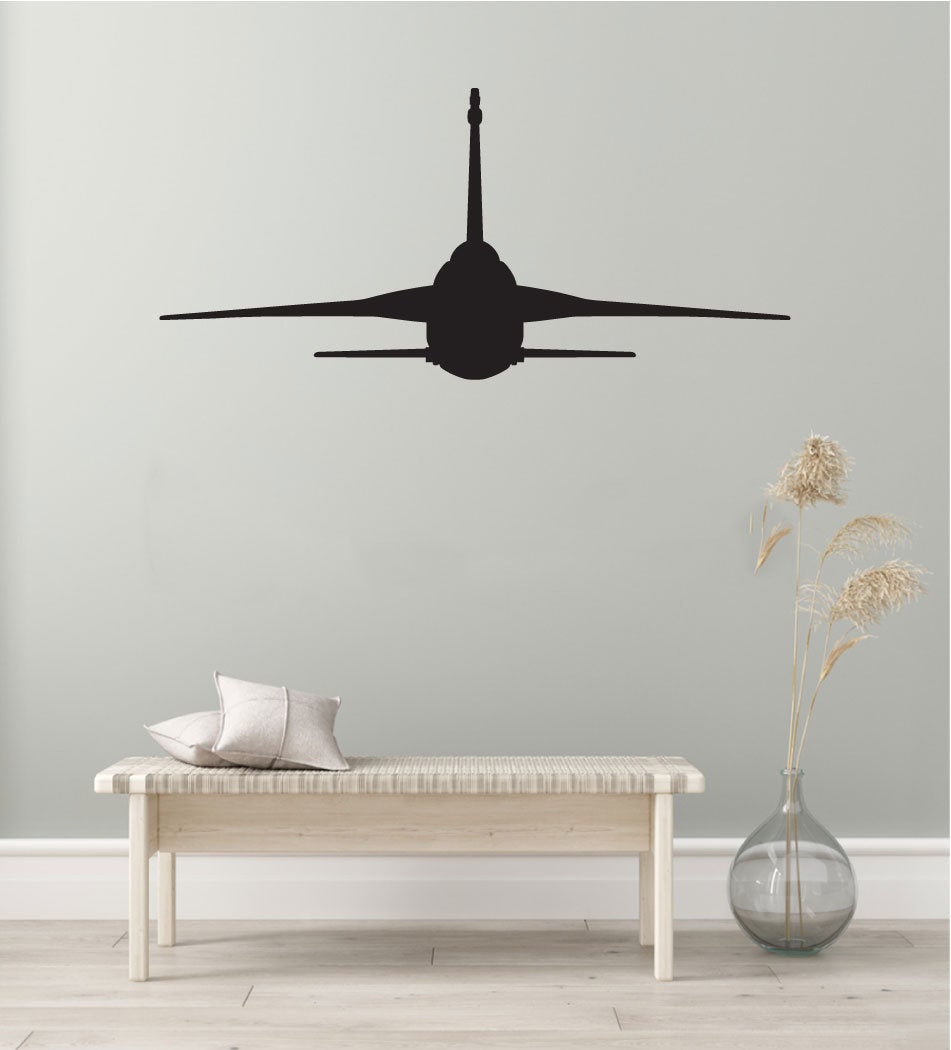 Republic F-105 Thunderchief Military Airplane Silhouette Vinyl Home Decor Wall Decal 