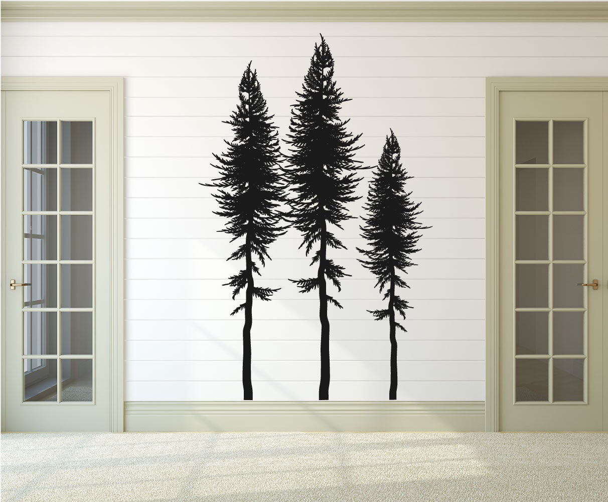 Pine Evergreen Trees Forest Vinyl Home decor Wall Decal