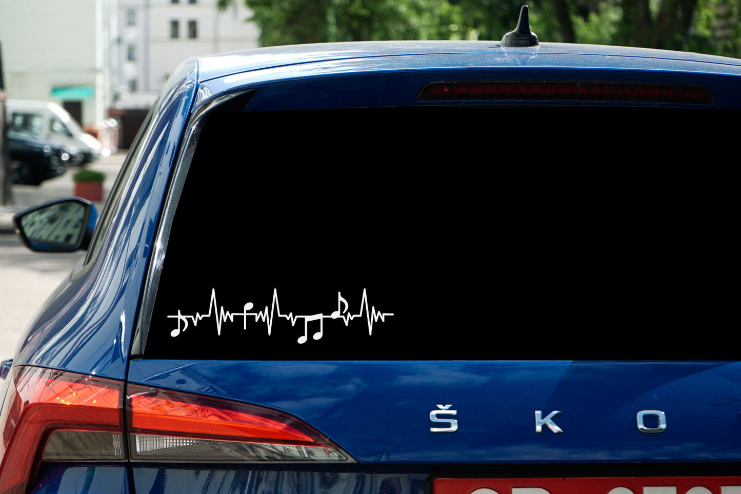 Music Notes Heartbeat Vinyl Wall Decal