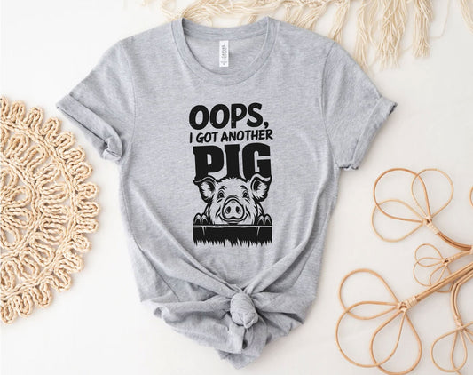 Oops I Got Another Pig Crew Neck T-Shirt