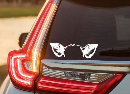 Pig Ears Outline Vinyl Car Glass Wall Decal