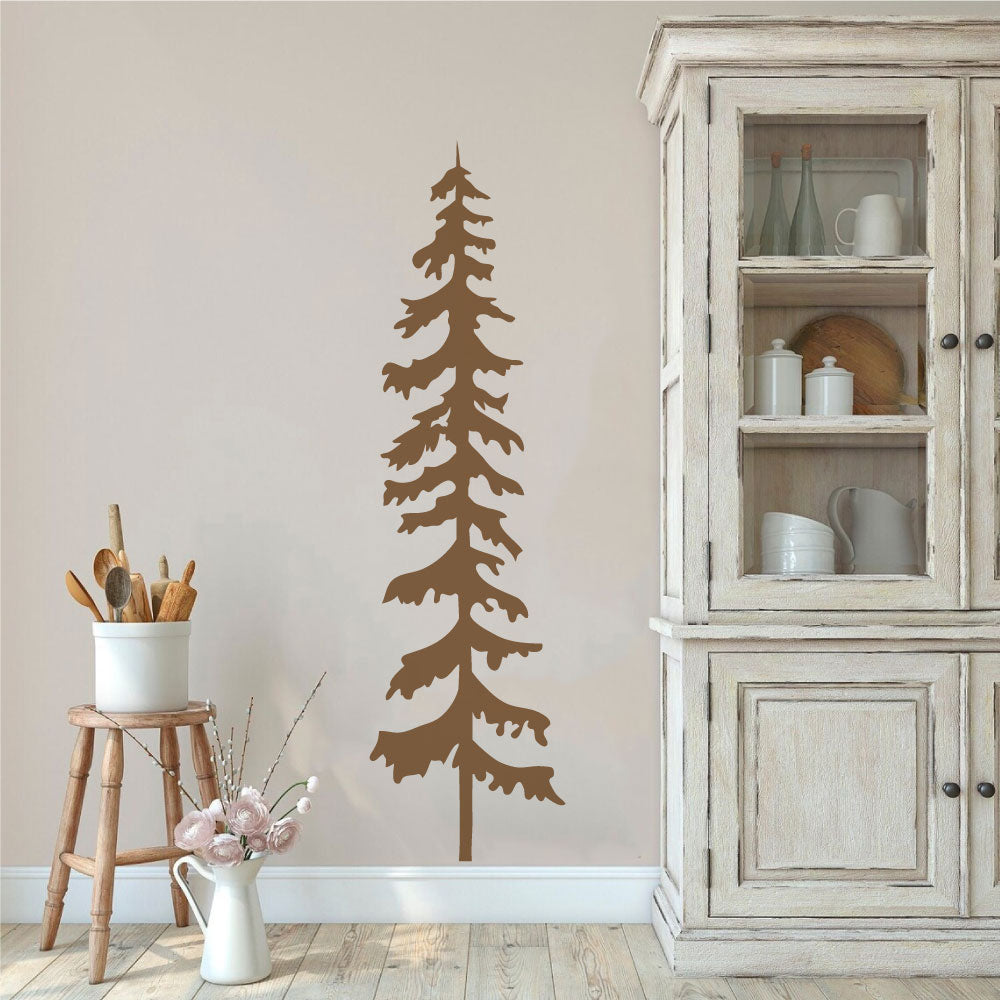 Pine Tree Silhouette Vinyl Wall Decal