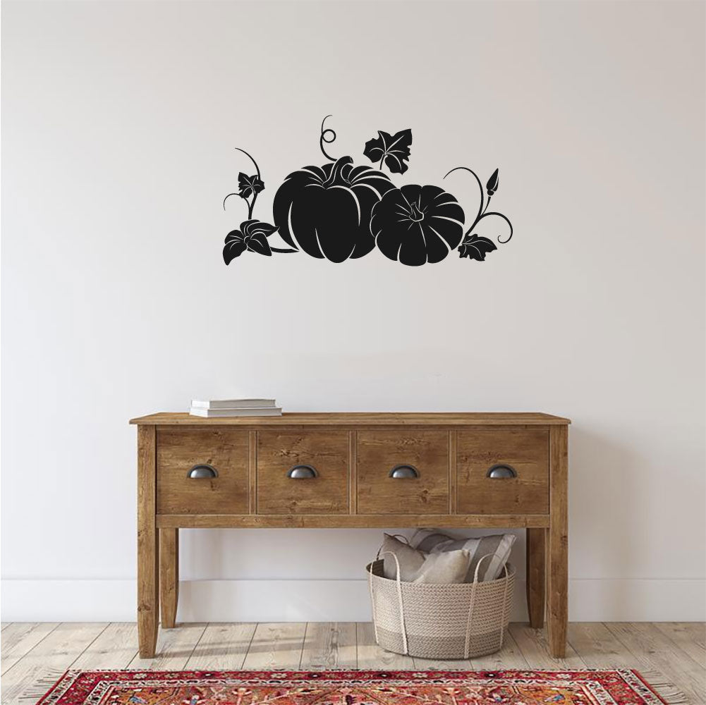 Pumpkin Silhouette Vinyl Wall Decal