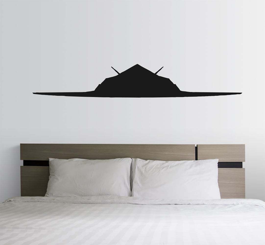 Stealth Military Airplane Silhouette Vinyl Wall Decal