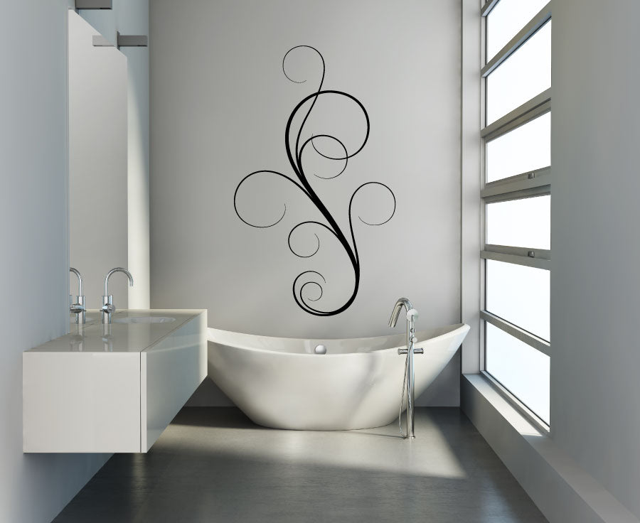 Swirls Vinyl Home Decor Wall Decal 